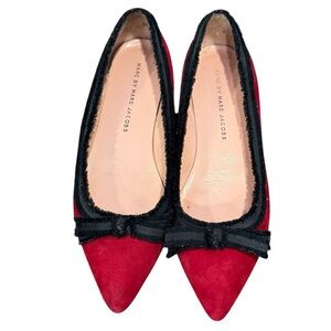 Marc By Marc Jacobs Red and Black Flats